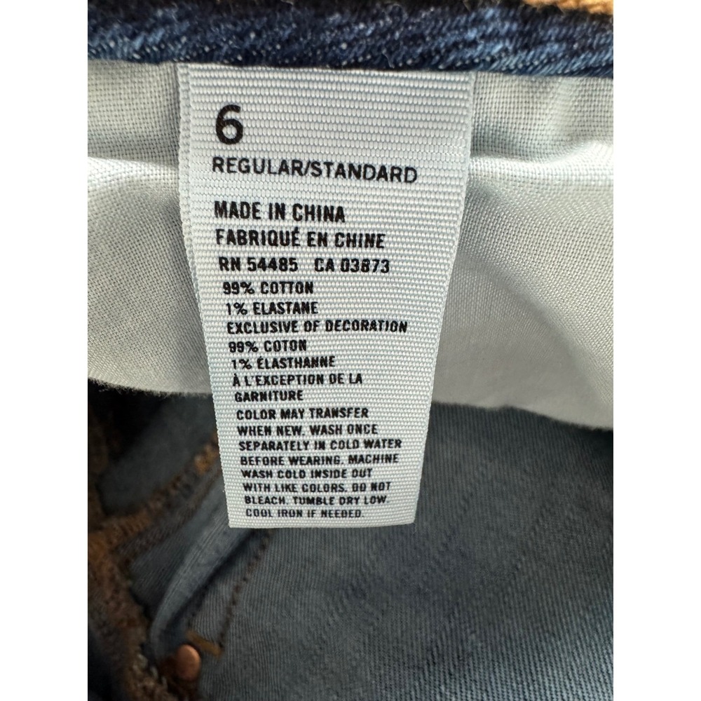 American Eagle Kick Boot Jeans Womens 6 Dark Wash Flap Pocket Bootcut Denim - Picture 5 of 16